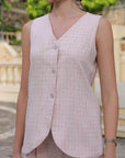 Pink Skin Waistcoat Set