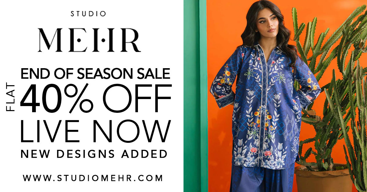 Studio Mehr Season‑End Sale on Branded Lawn & Designer Pret Suits